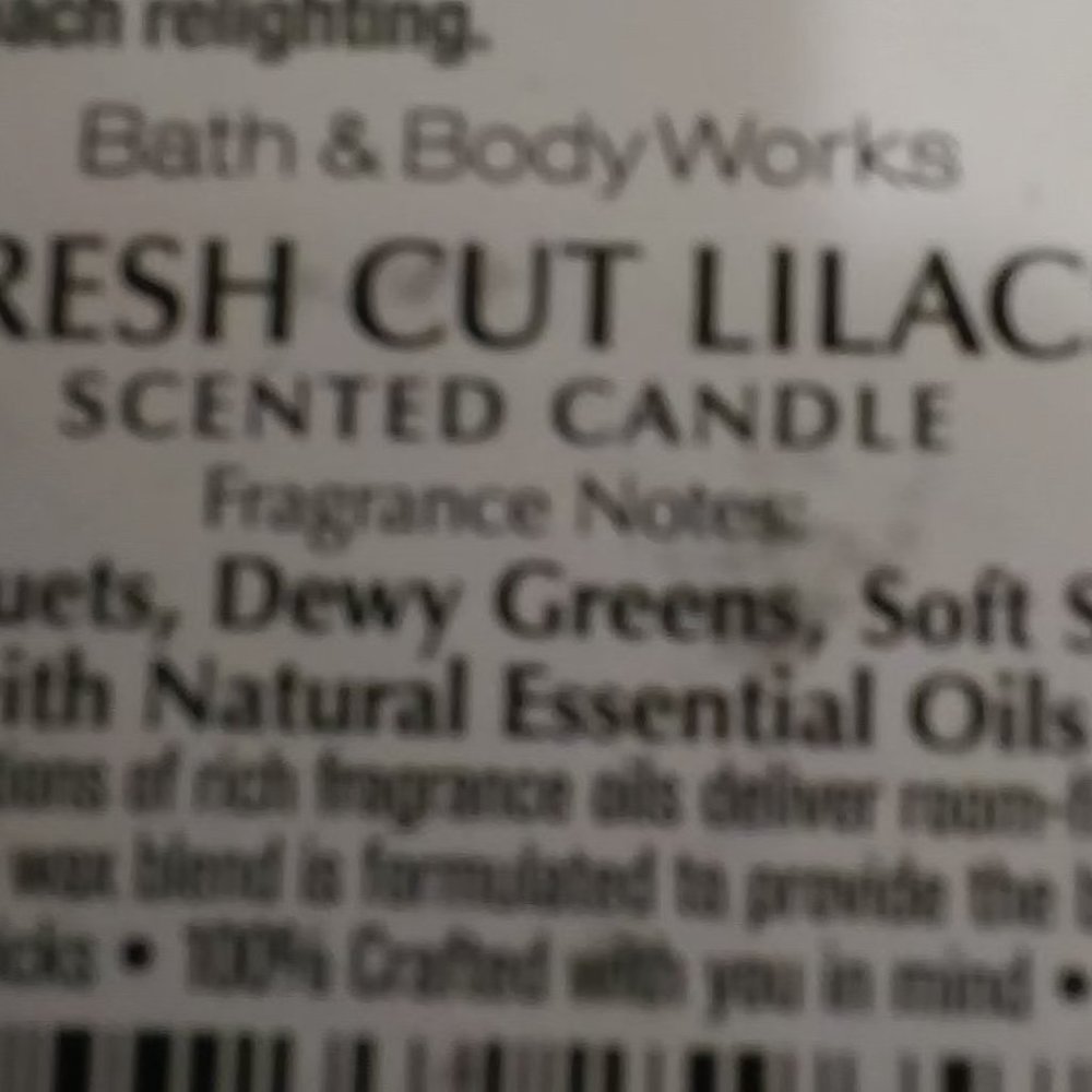 Bath and body works candle 3 wick FRESH CUT LILAC FLORAL DESIGN - Picture 5 of 5